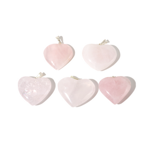 Rose Quartz B Heart Pendant - Pack of 5 - 1"    from Stonebridge Imports