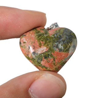 Imperfect Unakite Heart Pendant - Pack of 5 - 1"    from Stonebridge Imports