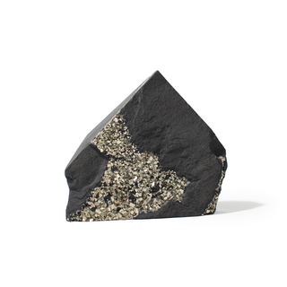 Pyrite on Basalt Cut Base Point - 2 1/2" to 5" #2 - 300g from Stonebridge Imports