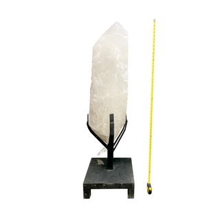 Clear Quartz Point on Iron Stand U#9 - 229 lb - 56"    from Stonebridge Imports