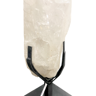 Clear Quartz Point on Iron Stand U#9 - 229 lb - 56"    from Stonebridge Imports