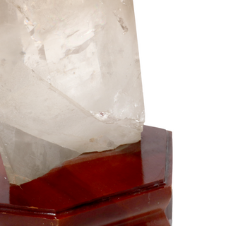 Smoky Quartz Point On Wood Base U#11 - 17 1/4"    from Stonebridge Imports