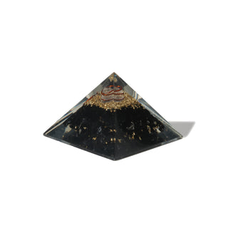 Black Tourmaline Orgone Pyramid with Clear Quartz Point    from Stonebridge Imports