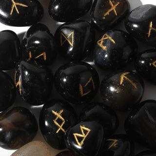 Onyx Black Runes Set    from Stonebridge Imports