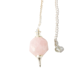 Rose Quartz Faceted Ball Pendulums    from Stonebridge Imports