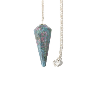 Ruby Zoisite Pendulum 6 Facets & Bead    from Stonebridge Imports