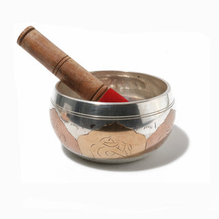 Singing Bowl - Engraved - Brass/Silver/Copper    from Stonebridge Imports