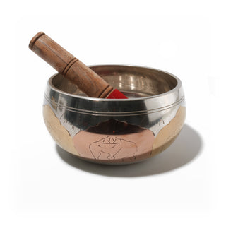 Singing Bowl - Engraved - Brass/Silver/Copper    from Stonebridge Imports