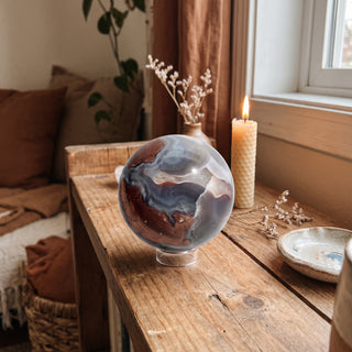 Natural Agate Sphere Unique #1 from Stonebridge Imports