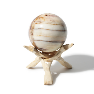 Banded Aragonite Sphere Unique #2 - 4"