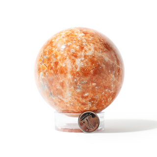 Orange Calcite Sphere Unique #10- 3 1/8" from Stonebridge Imports