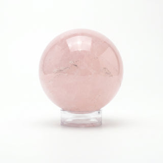 Rose Quartz Sphere Unique #38 - 3 5/8", photographed on a clean white background. Stonebridge Imports.