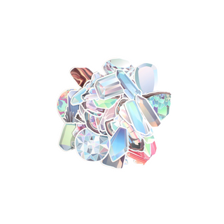 Autocollants en forme de grappe de cristal - Paquet de 50