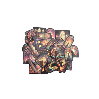 Autocollants en forme de grappe de cristal - Paquet de 50