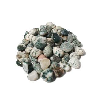 Green Tree Agate Tumbled Stones - India Small from Stonebridge Imports