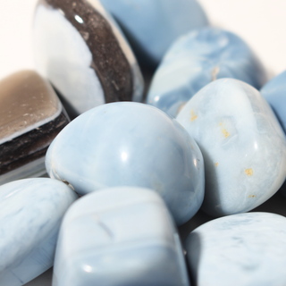 Blue Opal Tumbled Stones - India from Stonebridge Imports
