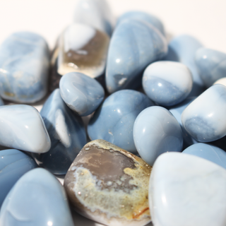 Blue Opal Tumbled Stones - India from Stonebridge Imports