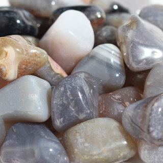 Gray Quartz Tumbled Stones from Stonebridge Imports