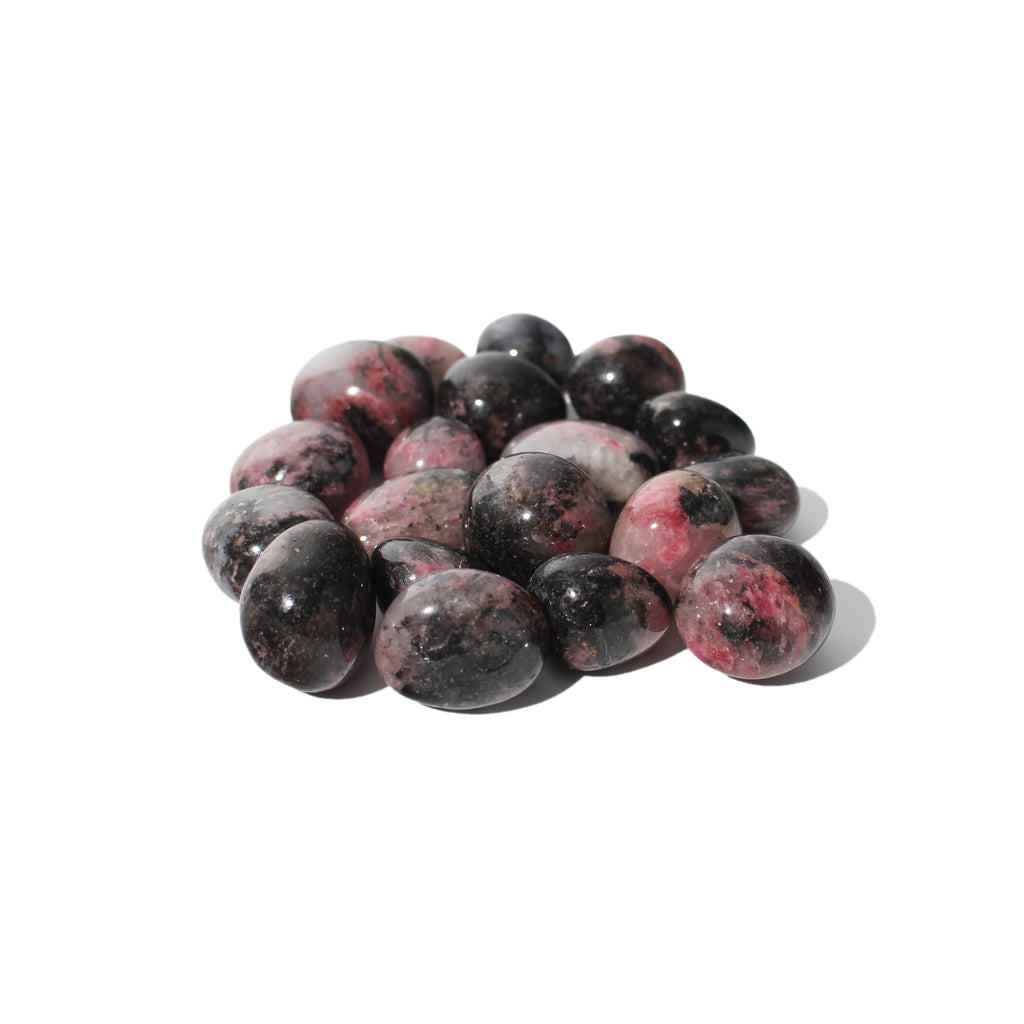 Rhodonite Dark Tumbled Stones – Stonebridge Imports