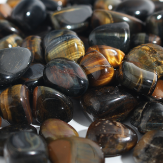 Blue and Gold Tiger Eye Tumbled Stones from Stonebridge Imports