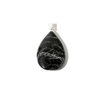 Black Tourmaline B Drop Pendant - Pack of 5    from Stonebridge Imports