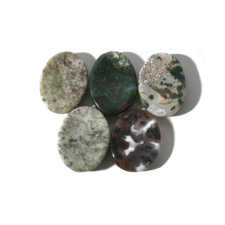 Green Tree Agate Worry Stone - Pack of 5    from Stonebridge Imports