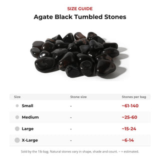 Agate Black Tumbled Stones from Stonebridge Imports