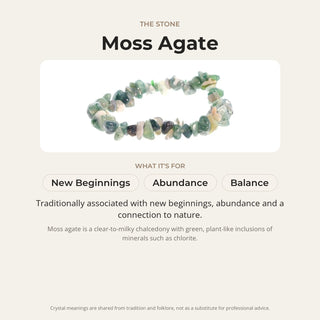Agate Green Moss Chip Bracelet from Stonebridge Imports