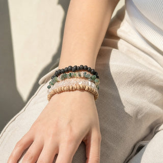 Agate Green Moss Chip Bracelet from Stonebridge Imports