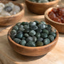 Green Moss Agate Tumbled Stones - India from Stonebridge Imports