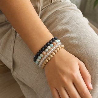 Amazonite Mixed Colour Faceted Round Bracelet - 8mm from Stonebridge Imports