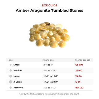 Amber Aragonite Tumbled Stones from Stonebridge Imports