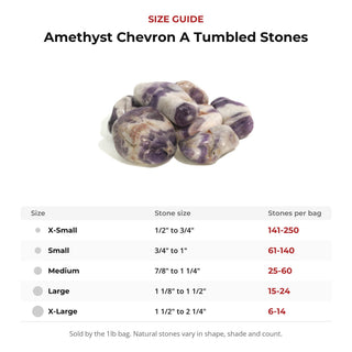 Amethyst Chevron A Tumbled Stones from Stonebridge Imports