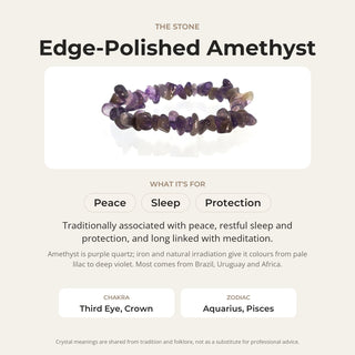 Amethyst Edge Polished Chip Bracelet from Stonebridge Imports