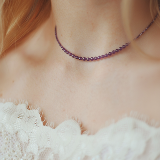 Amethyst Bead Necklace - 2-3mm from Stonebridge Imports