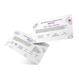 Stone Meaning Cards - Amethyst - 10 Pack from Stonebridge Imports