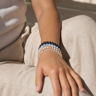Angelite Round Bracelet - 8mm from Stonebridge Imports