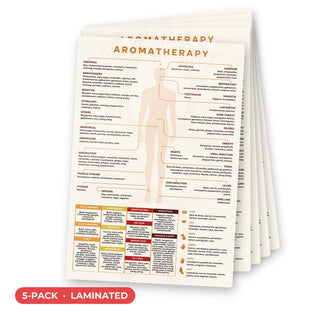 Aromatherapy QuickStudy Guide laminated 5-pack, double-sided 160 x 240 mm