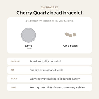 Cherry Quartz Chip Bracelet (Enhanced) from Stonebridge Imports