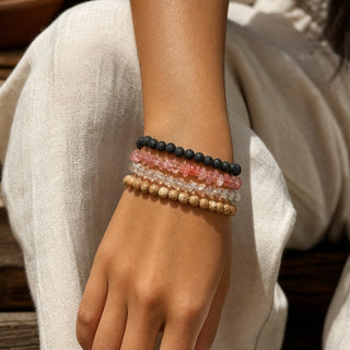 Cherry Quartz Chip Bracelet (Enhanced) from Stonebridge Imports