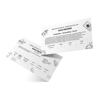 Stone Meaning Cards - Black Obsidian - 10 Pack from Stonebridge Imports