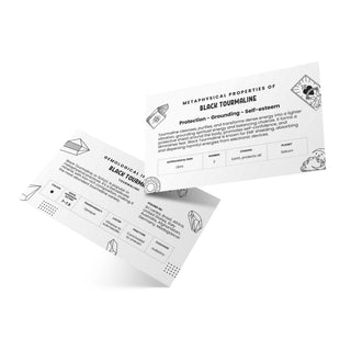 Stone Meaning Cards - Black Tourmaline - 10 Pack from Stonebridge Imports