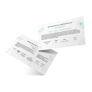 Stone Meaning Cards - Blue Calcite - 10 Pack from Stonebridge Imports