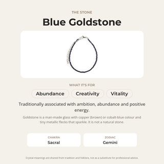 Blue Goldstone Bracelet - 2-3mm from Stonebridge Imports