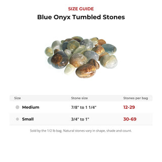 Blue Onyx Tumbled Stones from Stonebridge Imports