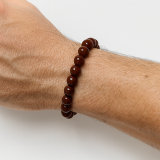 Brecciated Jasper Round Bracelet - 8mm from Stonebridge Imports