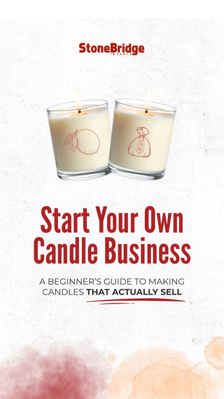 Start Your Own Candle Business - eBook cover from Stonebridge Imports