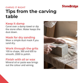 6x6x6 Carving Block - soapstone carving tips