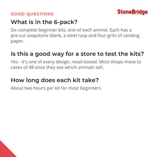 6-Pack Beginner Kits (1 of each) - questions and answers