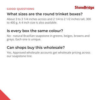 Round Trinket Box 3" - questions and answers